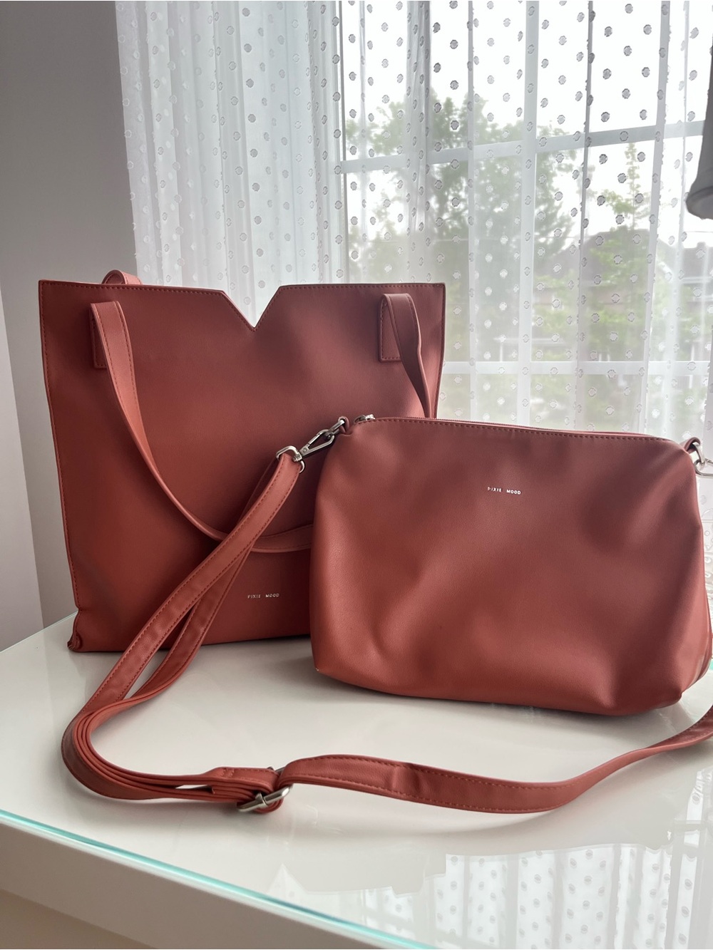 Pixie Mood Alicia Tote II - Tote and Crossbody Set in Rusty Pink